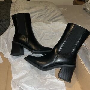 Topshop Shiny Black Heeled Boots